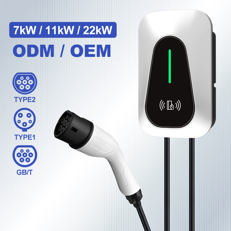 Chargers - 欧州規格7kWタイプ2 EV充電器 カードリーダー Tuyaアプリ対応 32A AC207-253V