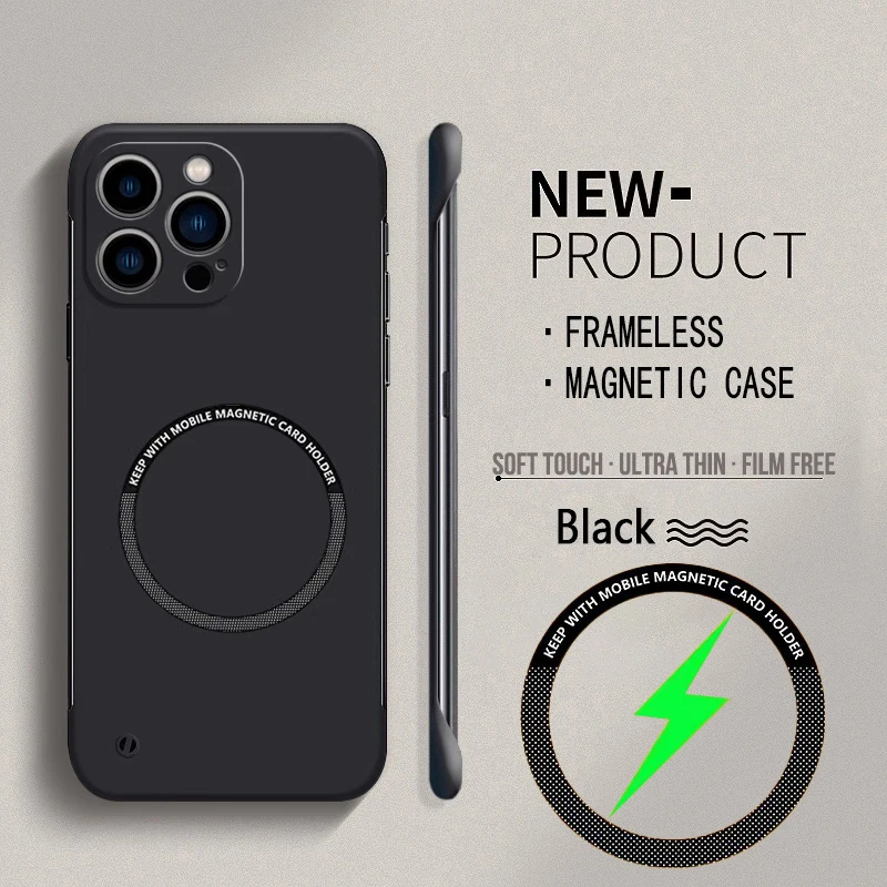 Magsafe 磁気フレームレス電話ケース iphone 7 - Ultra Thin Frameless Phone Cover のレビューと価格