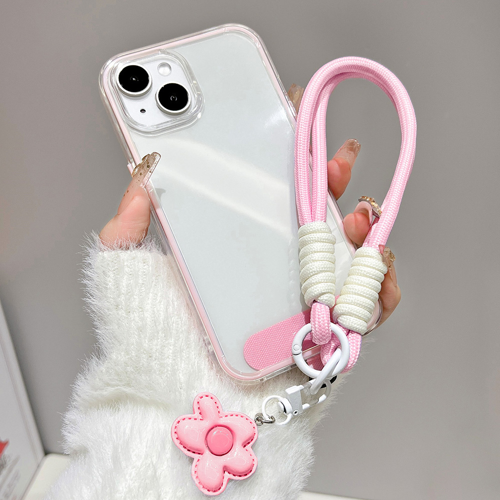 ラグジュアリーキャンディカラー バンパー付きランヤード付きi - Clear Shockproof Bumper Case のレビューと価格