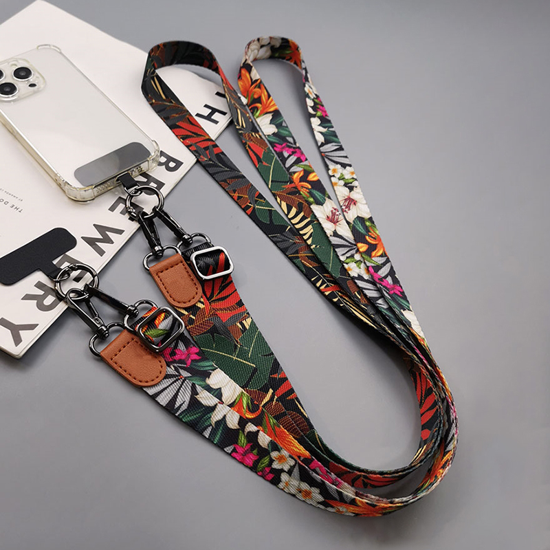 トロピカルパターンクロスボディ携帯電話ストラップストラップぶ - Crossbody Lanyard Neck Strap Case のレビューと価格