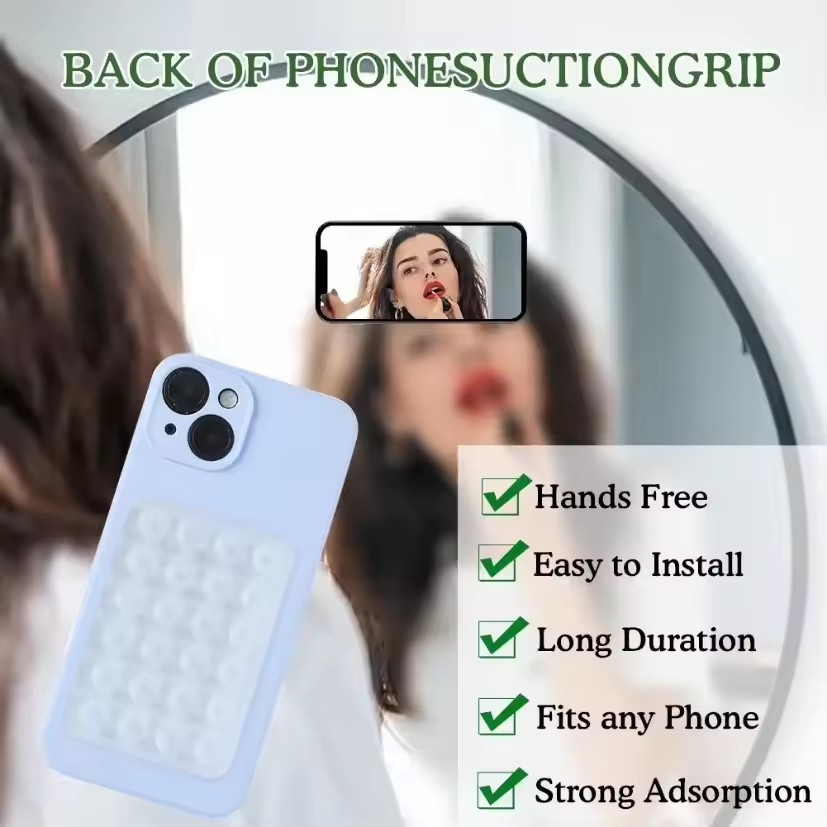 シリコン製吸盤式スマホホルダーマット。多機能吸盤、壁掛けスタ - Phone Cases のレビューと価格