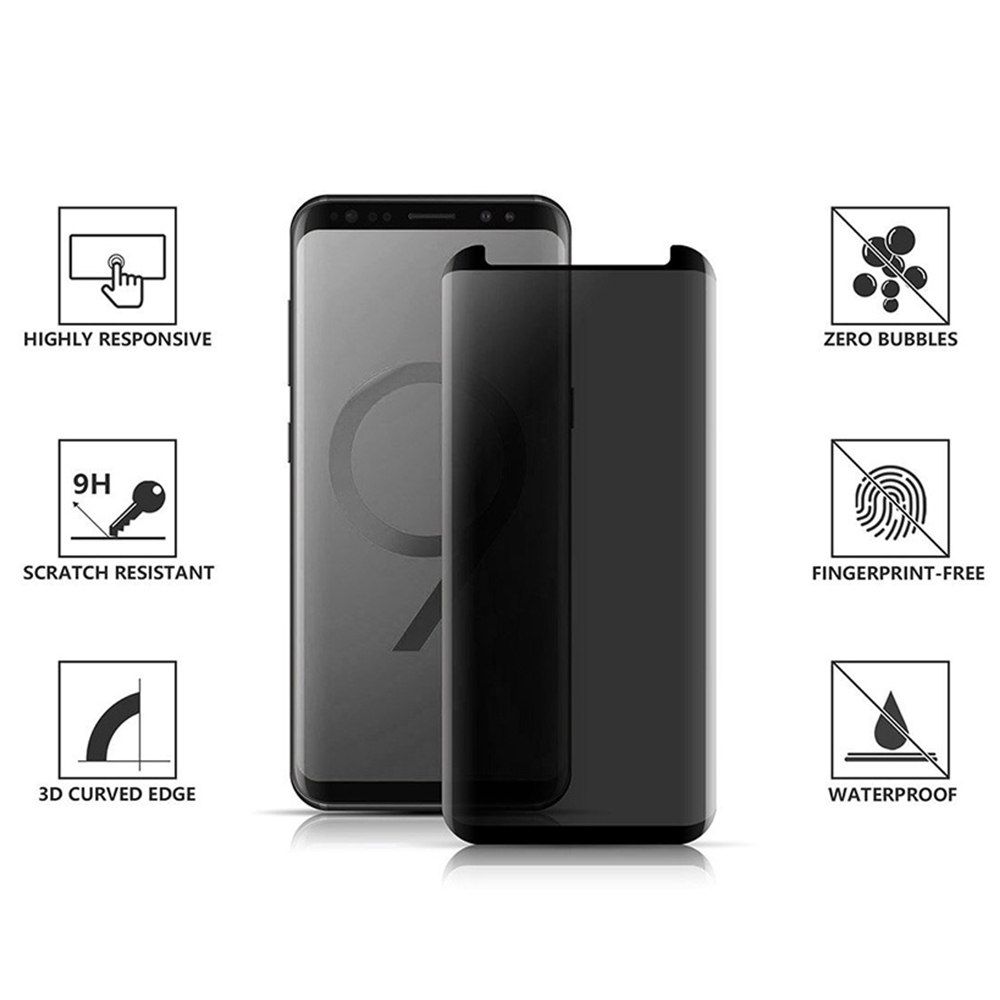 Samsung Galaxy S8 S9 Plus Note - Anti Spy Privacy Glass Case のレビューと価格