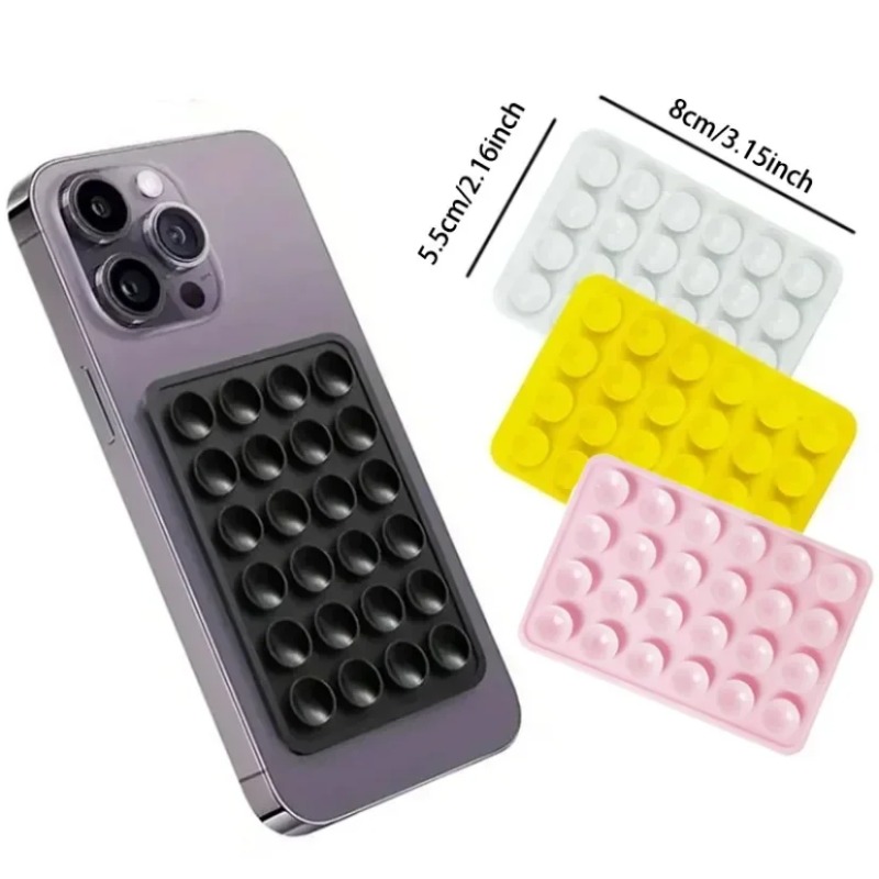 シリコン製吸盤式スマホホルダーマット。多機能吸盤、壁掛けスタ - Phone Stands のレビューと価格