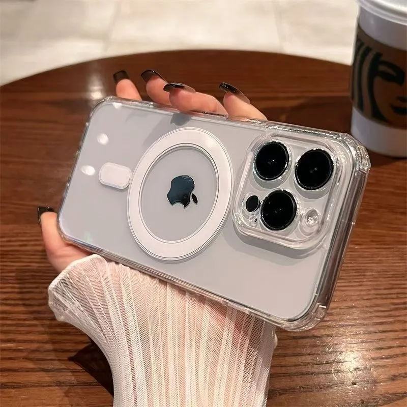 Magsafeワイヤレス充電対応 磁気吸着 iPhone 1 - Clear Shockproof Bumper Case のレビューと価格